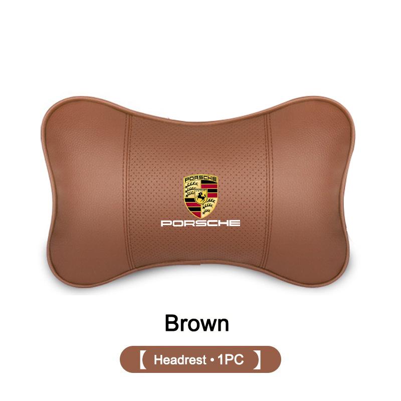 Emblematy Samochodowe Poduszka Pod Szyję Na Zagłówek Siedzenia Do Porsche 911 918-Spyder 928 944 968 Boxster Carrera-GT Cayenne Macan Panamera Akcesoria