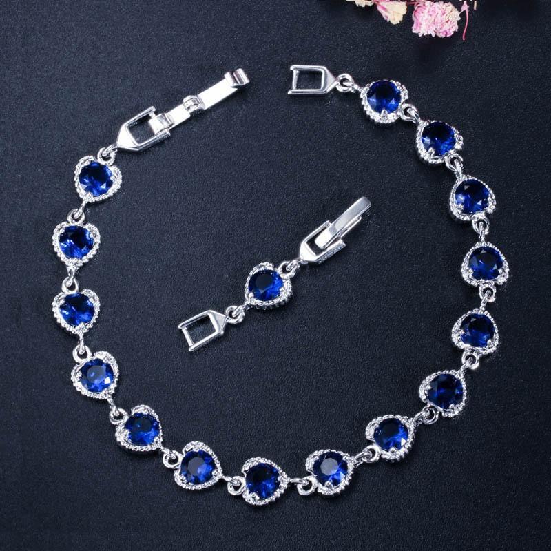 Braccialetto da Donna con Catena e Strass di Cristallo a Forma di Cuore per Gioielli Accessori Quotidiani da Festa