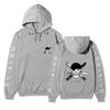 Anime Roronoa Zoro Hoodie, One Piece Pirate Skull Logo Graphic Print Pullover Sweatshirt Long Sleeve Streetwear for Men Women