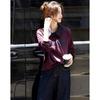 Demana Women's Air Layer Embroidered Polo Collar Sweatshirt