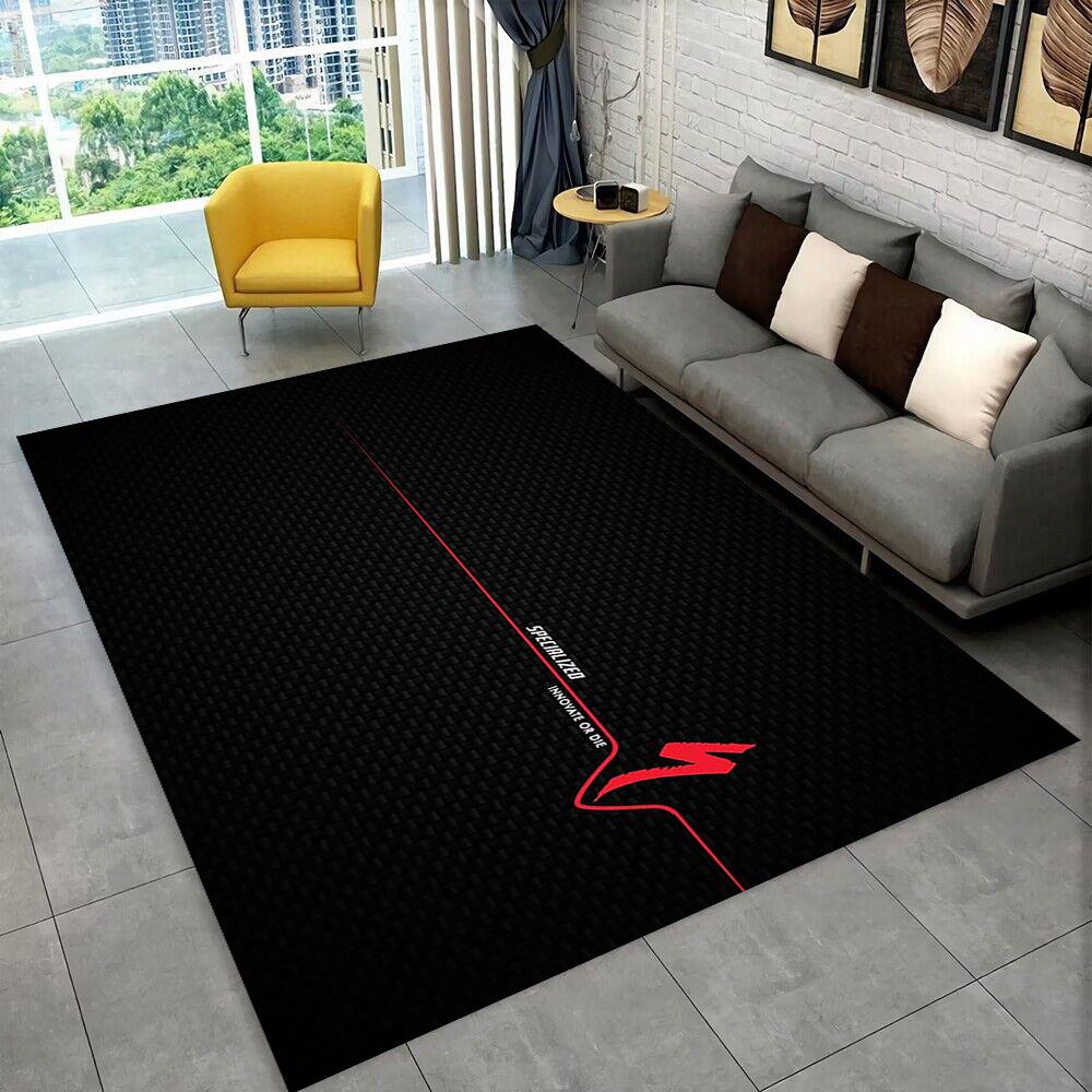 3D S-Specialized Bicycle Logo Moto Carpet Rug for Home Living Room Bedroom Sofa Doormat Decor,kids Play Non-slip Floor Mat Gift
