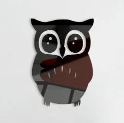 3D nálepka na zrcadlo sova sova Vinylová nástěnná nálepka na stěnu Domácí dekorace Odnímatelné DIY akrylové nálepky na stěnu