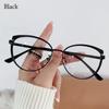 Fashion Cat Eye Anti-Blue Light Blocking Glasses Women Men Luxury Two-Color Optical Spectacles Computer Goggles Reading Eyeglass