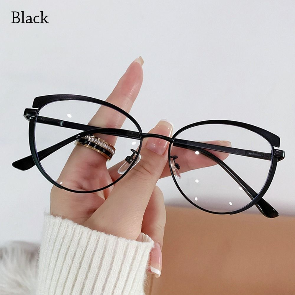 Fashion Cat Eye Anti-Blue Light Blocking Glasses Women Men Luxury Two-Color Optical Spectacles Computer Goggles Reading Eyeglass