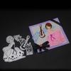 Girl Playing Piano Frame Metal Silvery Stencil Embossing Cutting Dies For Diy Scrapbooking Paper Album Cards Making