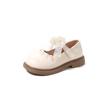 Girls princess leather shoes 2025 spring and autumn new children's foreign soft-soled single shoes pearl bow girls performance shoes