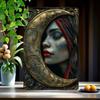 Metallblechschild Hexe Mond Vintage Wanddeko Zuhause Inspirierende Kunst Hängendes Schild