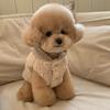 Pretty Fashion Design Dog Clothes with Hat Warm Coffee White Green Winter Dog Coat Puppy Costumes Vest for Small Medium Dogs