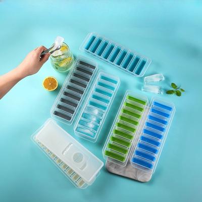 Ice-making Box, Long Rectangular Cylindrical Ice Container, Jelly Ice Mold, Plastic Easy-to-release Mold, Ice Cube Mold Set