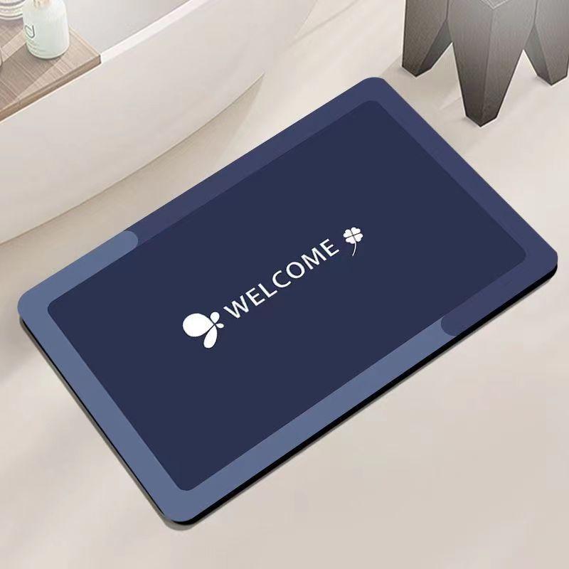 

Впитывающий напольный коврик для двери ванной комнаты, быстросохнущий бытовой противоскользящий коврик для туалета, коврик для ног из диатомовой грязи, коврик для ног, коврик для ковра 40*60cm（crystal velvet）