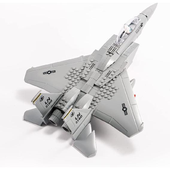 dOvOb Military F-15 Eagle Fighter Jet Building Blocks Set, Army Plane Toys as Gift for Kids or Adult (270 Pieces)