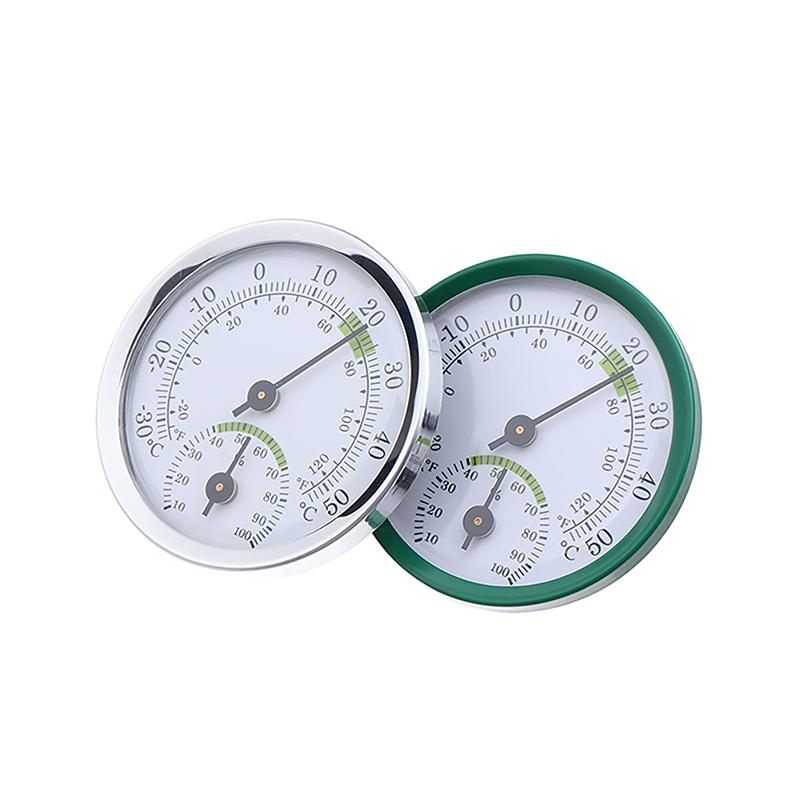 2 In 1 Aluminum Alloy Thermometer Hygrometer Wall-Mounted Thermometer For Home Office Temperature Humidity Meter
