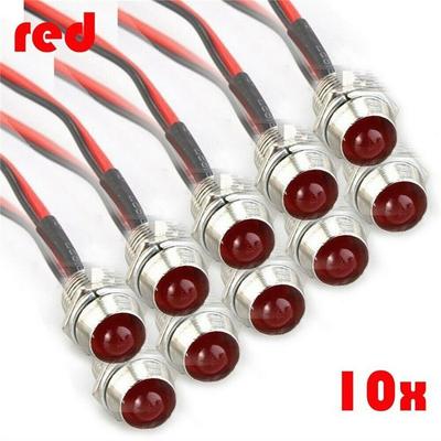 Indicator LED Light Bulb Parts Pilot Dash Panel Red