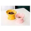Fashion Ceramic Cat Bowl Protect Spine Oblique Mouth High-footed Dog Feeder Cat Food Bowl Water Bowls Pet Supplies Accessories