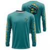 Mens Quick-Dry Fishing Shirt With Print UV Protection Breathable Long Sleeve Outdoor Sports