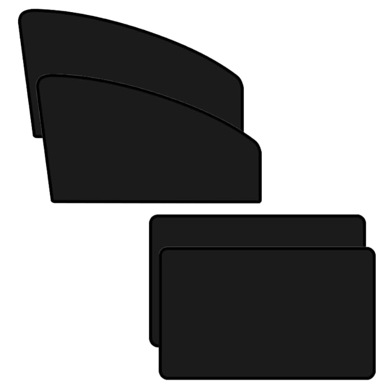 

Автомобильный солнцезащитный экран, Набор из 4 штук, Чисто черный, Магнитное крепление, Тип шторки, Светоблокирующий, Тепло Length 1 cm x