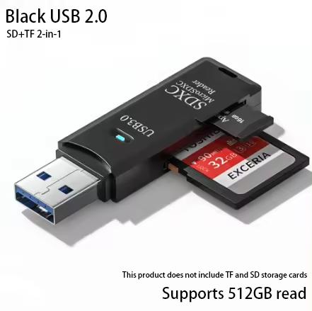 

2-in-1 Multi Functional USB 3.0 Card Reader Converter Micro SD TF Memory USB Flash Drive Card Reader Adapter for PC Laptops