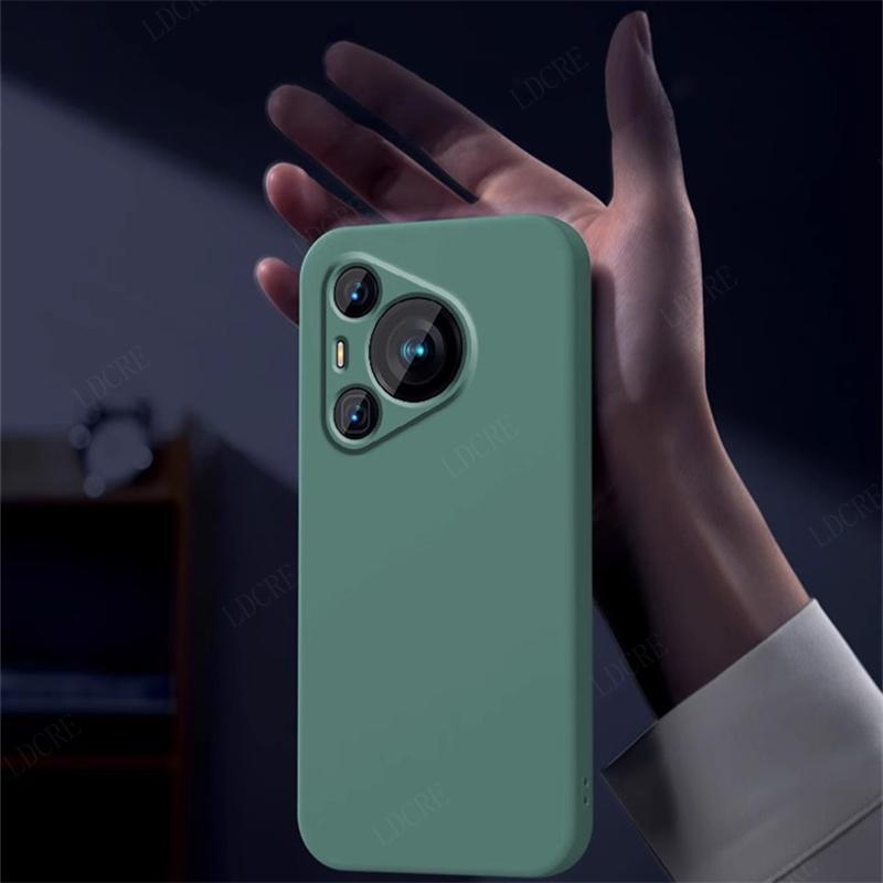 For Huawei Pura 70 Case Cover For Huawei Pura 70 Capas Liquid Silicone Original Shockproof TPU Soft Case Huawei Pura 70 Fundas
