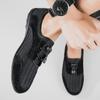 Summer Men Comfort Flats Shoes Quality Patchwork Mesh Leather Shoes Leisure Man Outdoor Lightweight Breathable Cool Casual Shoes