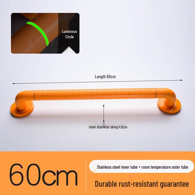 Stainless Steel Non-Slip Grab Bar for Barrier-Free Bathrooms, Ideal for Elderly and Disabled.