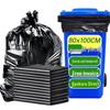Extra Large Heavy-Duty Black Garbage Bags