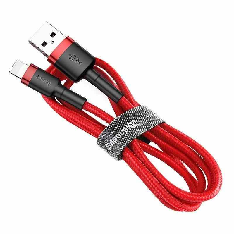 Baseus Cafule 2.4A 0.5M Lightning USB Cable (Red)
