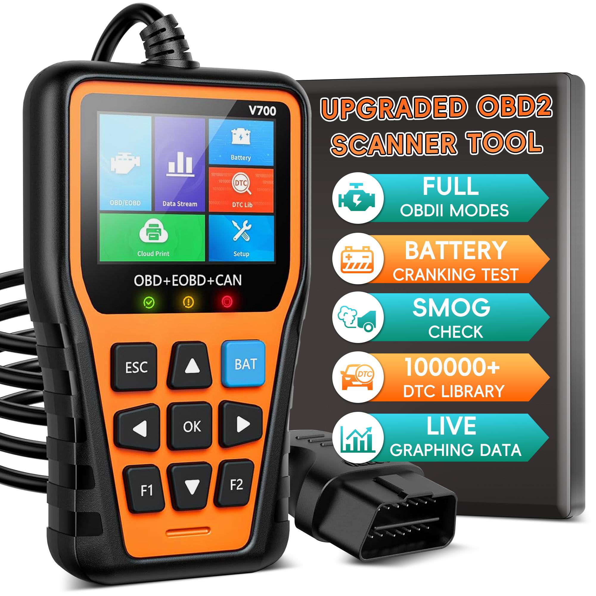 

OBD2 Scanner Diagnostic Tool, Check Engine Code Reader OBD2 Scanner with Reset, Mode 6, Mode 8 & I/M Readiness,Auto Check Engine оранжевый