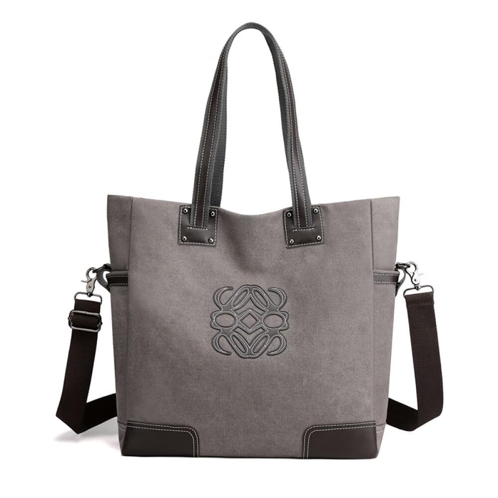 

Универсальная холщовая женская сумка, модная сумка на плечо, повседневная сумка через плечо, длина 35 см, ширина 12 см, высота 37 см серый