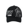 MLB Cotton Baseball Caps Unisex Black Fashion 3ACP0201N50BKS