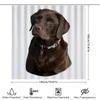 Cortina de Ducha con Estampado de Retrato de Mascota Personalizado de Lujo Impermeable Decoración del Hogar Decoración del Baño Lienzo Colgante de Pared Tamaño 39X71In (L) VS