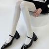 Women Twist Striped Pattern Opaque Tights Winter Fall Hosiery Elastic Jacquard Solid Color Pantyhose Stockings Leggings