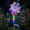 Solar Powered Windmill Garden Light Outdoor Waterproof Lawn Stake Light with LED for Yard Pathway Landscape Decoration