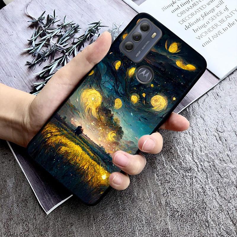 Aesthetic Night Starry Sky Phone Case For Moto G84 G22 G32 G42 G52 G62 G53 G72 G60 G60S G100 G10 G20 G30 G13 G50 G 5G G Pure
