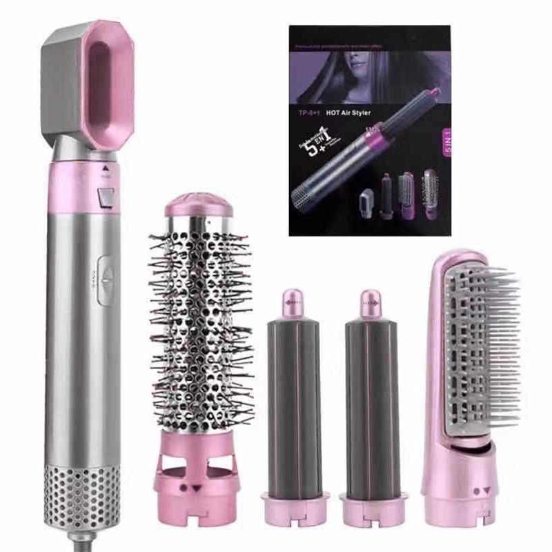 Five-in-One Multifunctional Hair Styler: Curling Iron, Straightener, and Blow Dryer Brush