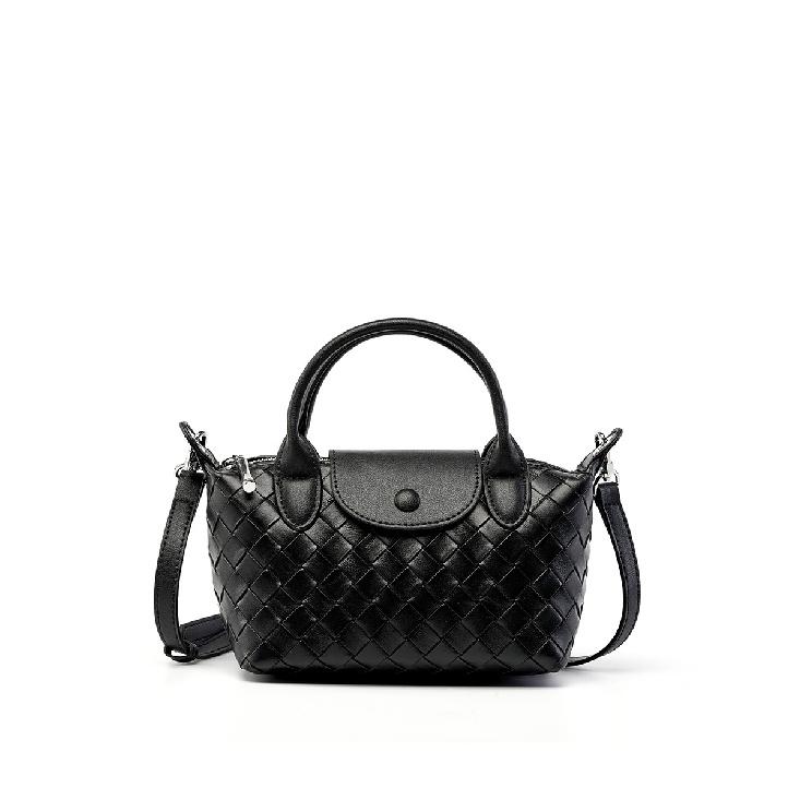 Leather Woven Bag 2025 New Model Versatile Niche Design Dumpling Bag Single Shoulder Crossbody Women's Bag Genuine Leather Handbag for Women