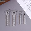 2PCS New Stainless Steel Mini Ruler With Keychain - Measuring Tool For Office And School Supplies (Anti-loss Measuring Ruler)