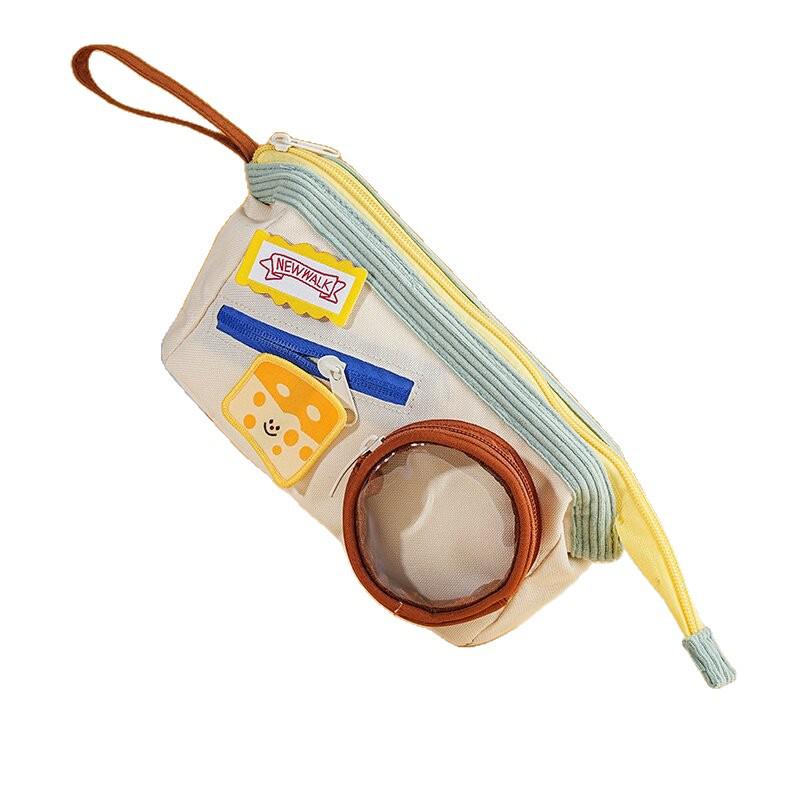 Cute Pizza Ita Bag Pencil Case - Large Capacity, Colorful Student Stationery Box