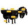 Holder stand hanger shelf for toilet paper rolls sheep lamb bathroom