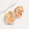 Wind Summer New Women's Earrings Niche Threaded Conch Metal Design Stud Earrings Fashion