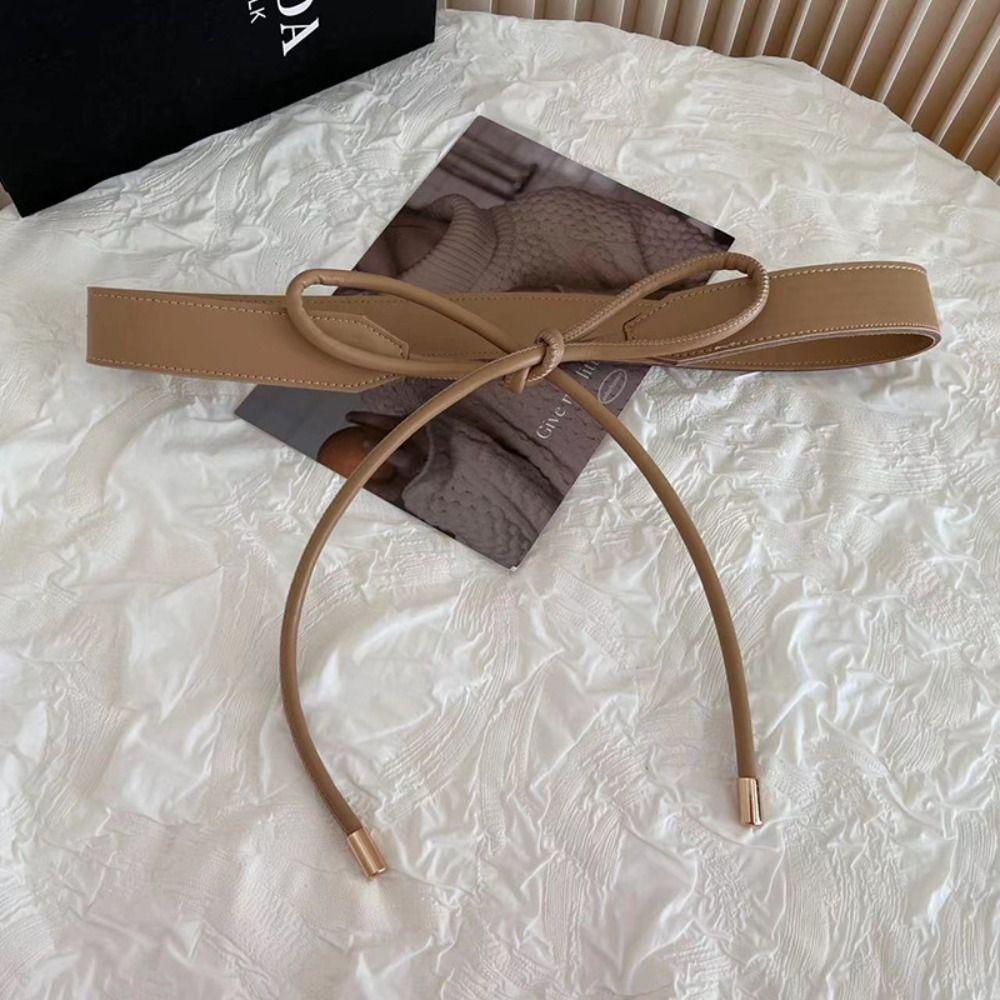 Wide Leather Thin Belt Waist Chain Knotted Waist Belt Fashion Waist Band  Women