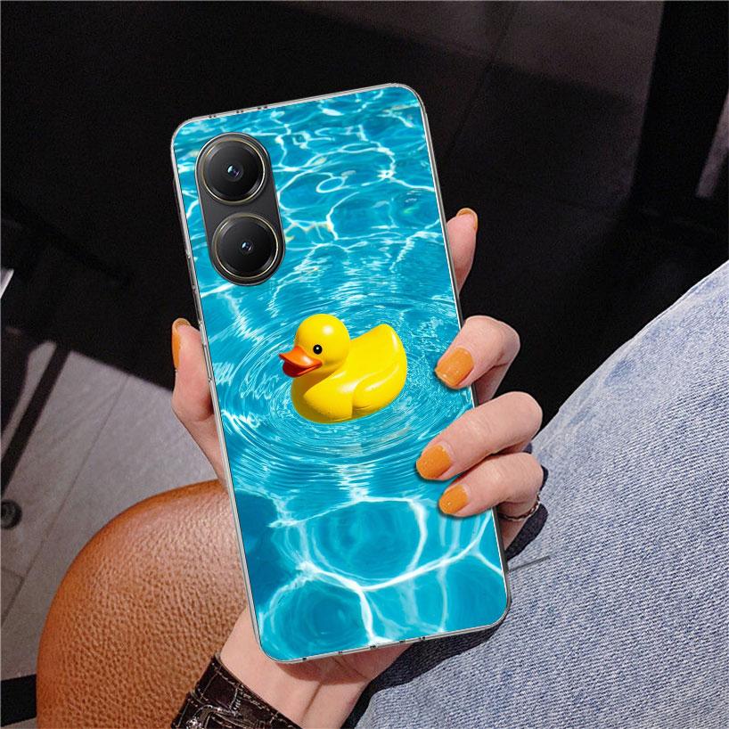 Rubber Ducks Swimming Pool Phnoe Case for Xiaomi Poco X5 X6 X7 Pro X4 Gt F7 Ultra M8 M7 Redmi 15C 15 13C 13 12C 12 Unique Cover