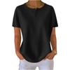 New Fashionable Knit Short-Sleeved Round Neck Pullover Loose T-shirt Top