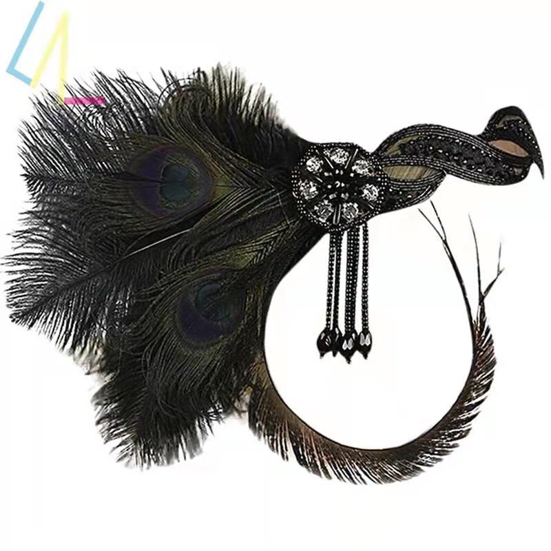 1920s Tassel Feather Headband for Parties and Gatherings