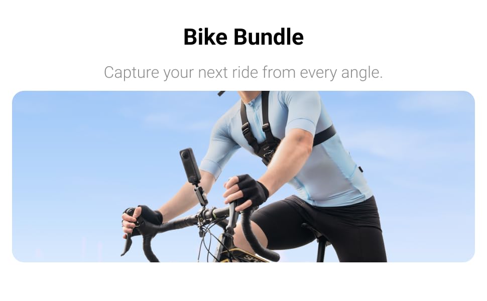 Insta360 Bike Bundle Handlebar Mount and Chest Strap for 360 Cameras