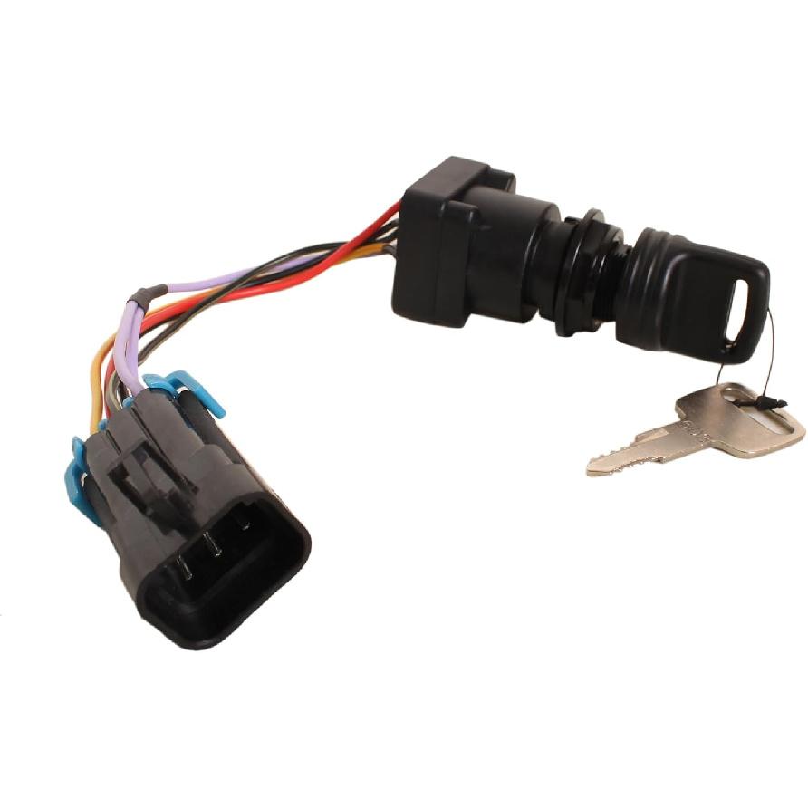 Boat Engine 87-897716K01 897716 8M0059686 3-Position Ignition Key Switch W/Harness for Mercury Marine Quicksilver Outboard Motor