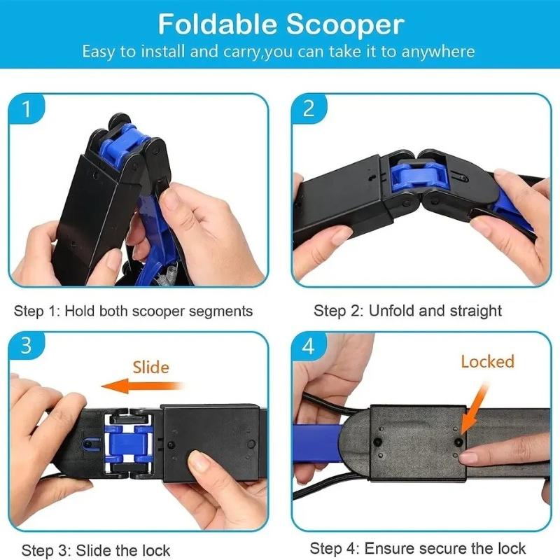 Hundekot-Greifer Pooper Scooper Langer Griff Großes faltbares Design Fäkalien-Schaufel-Picker Fäkalien-Sammler Reinigungswerkzeug Haustierbedarf Hund
