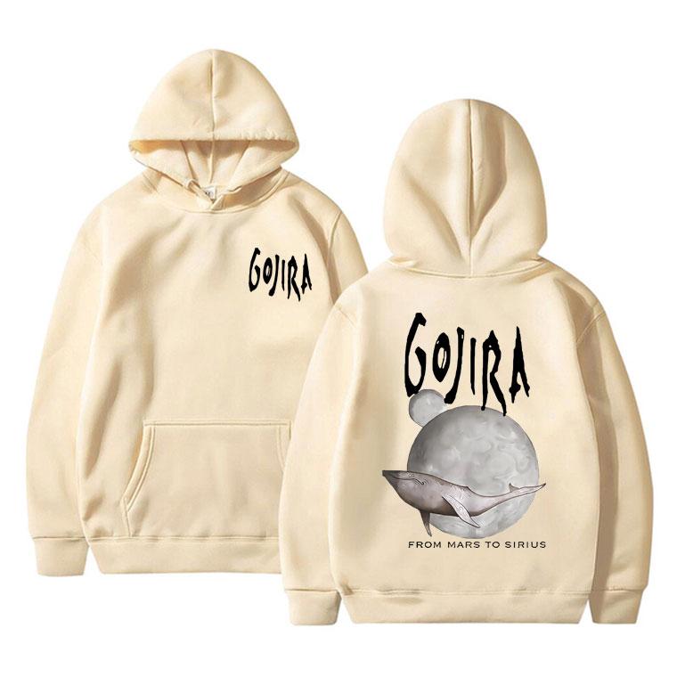 France Metal Band Gojira From Mars To Sirius Flying Whales Music Album Graphic Hoodie Male Fashion Vintage Pullover Tracksuit