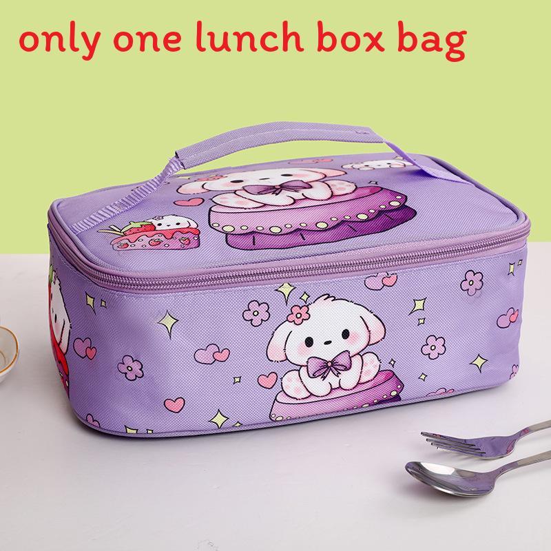 Cartoon Insulated Bento Bag For Kids With Aluminum Foil Lunchbox Carrier For School Or Travel