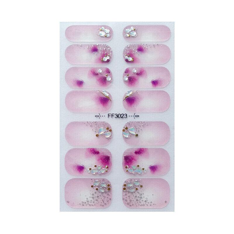 3D Butterfly Nail Sticker Full Wraps Foils Waterproof Nail Polish Decals DIY AU