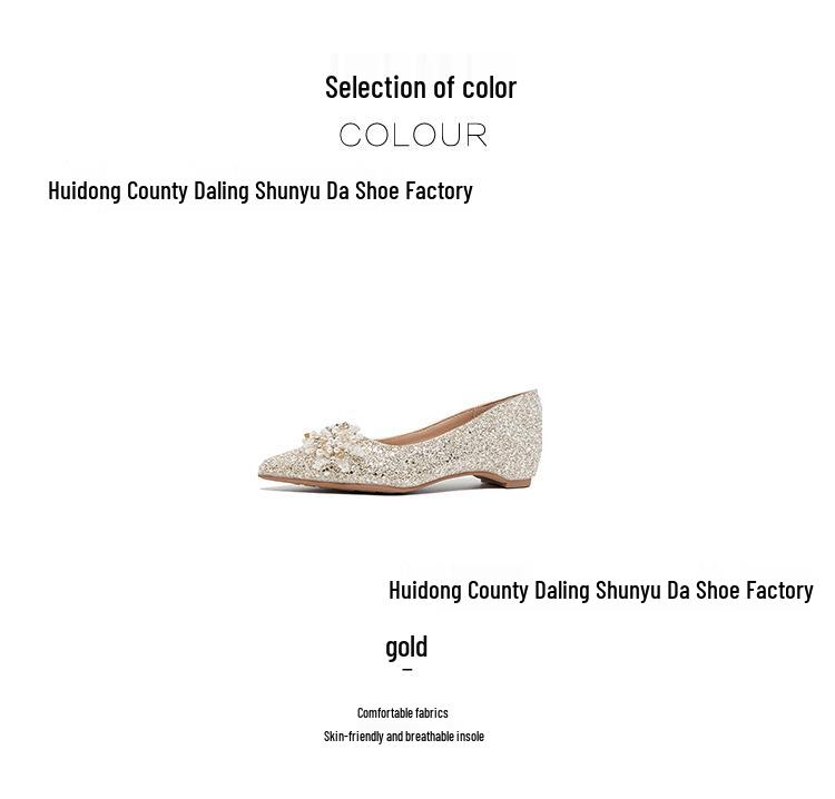 Champagnerfarbene Xiuhe Plateau-Pailletten-Hochzeitsschuhe für Damen - Weite Passform mit innerer Höhenerhöhung